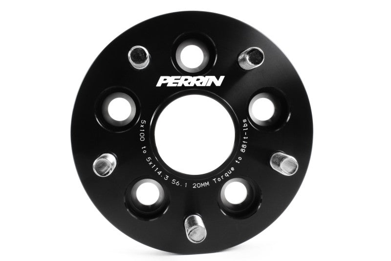 Perrin PSP-WHL-220BK Wheel Adapter 20mm Bolt-On Type 5x100 to 5x114.3 w/ 56mm Hub (Set of 2)