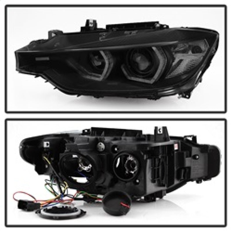 Spyder 5085047 fits BMW 12-14 F30 3 Series 4DR Projector Headlights - LED DRL -