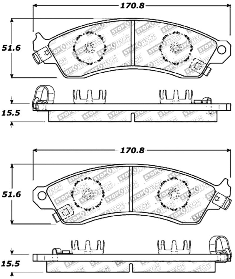 Stoptech 309.0412 Performance Brake Pads