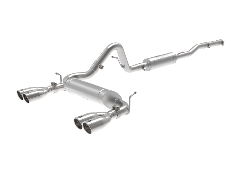AFE 49-38087-P  Series 2.5in 304SS Cat-Back Exhaust 07-18 fits Jeep Wrangler (J