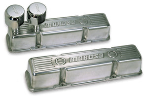Moroso 68365 fits Chevrolet Small Block Valve Cover - 1 Cover w/2 Breathers at F