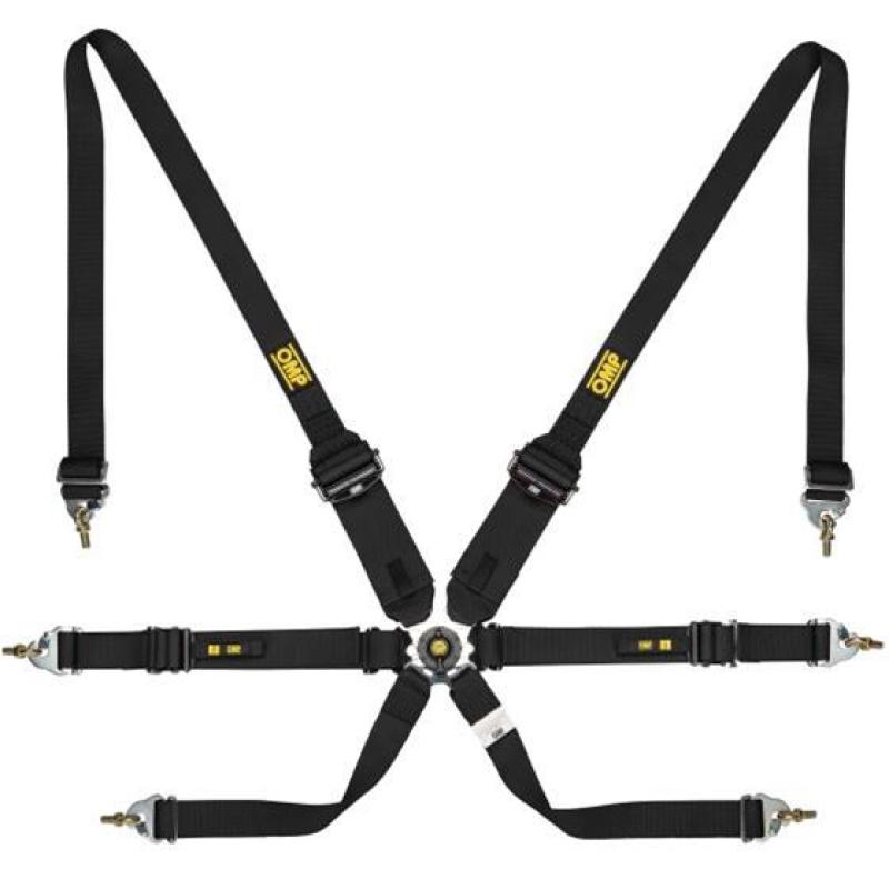 OMP DA0-0205-A01-071 Safety Harness One 2In Convertible Black Pull Up Conv Pull Down - (Fia 8853-2016)