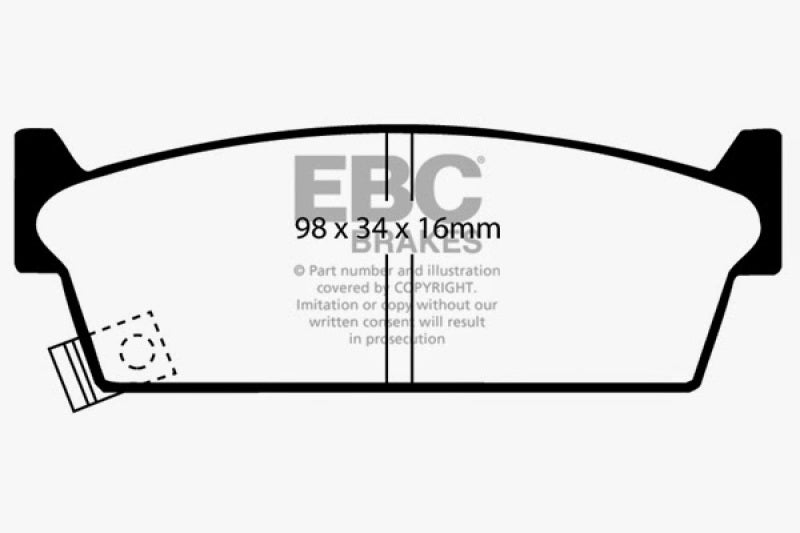 EBC DP2686/2 fits Infiniti 90-93 M30 3.0 Greenstuff Rear Brake Pads