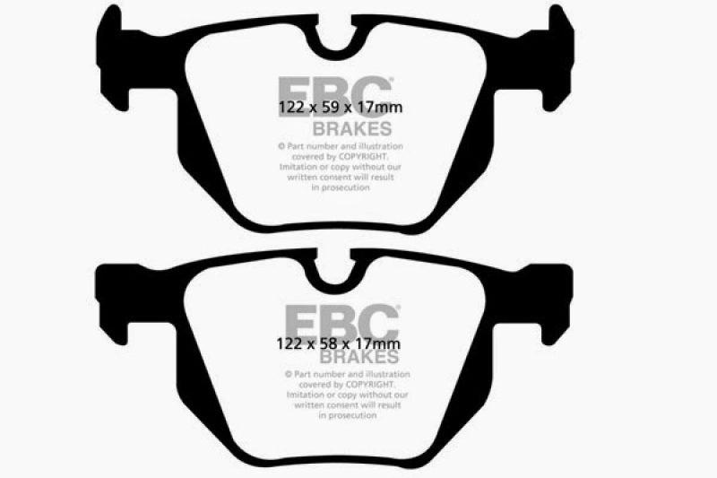 EBC DP21494 fits BMW 04-10 525i 3.0 (E60) Manual Greenstuff Rear Brake Pads