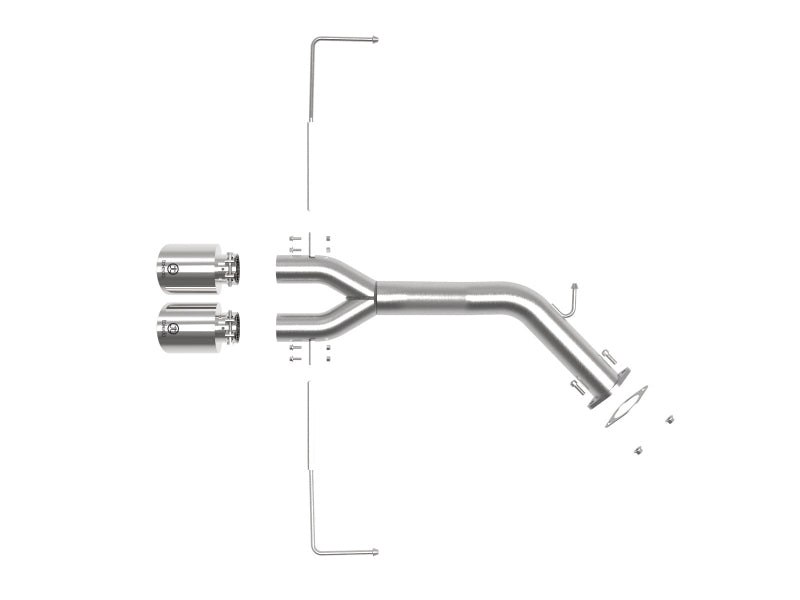 AFE 49-37012-P  3in-2.5in 304 SS Axle-Back Exhaust w/Polished Tip 19-20 fits Hy