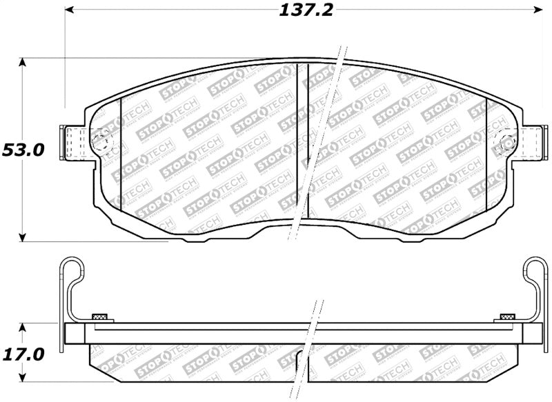 Stoptech 305.0815 Street Select Brake Pads - Rear