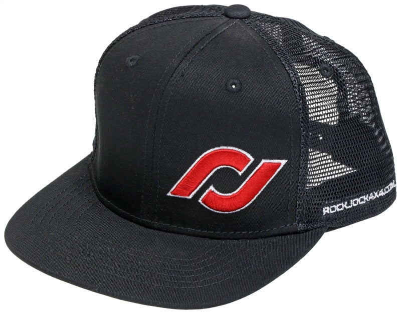 RockJock RJ-715000-1 Hat w/ Red RJ Logo Black Mesh Back Adjustable