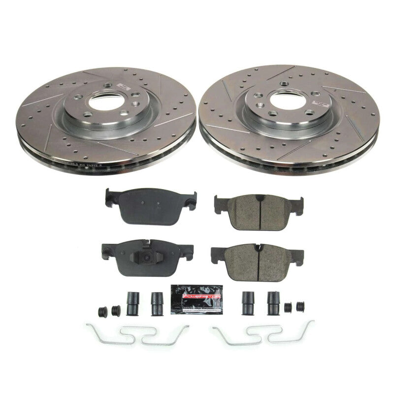 Power Stop K8227 18-22 fits Volvo XC60 Front Z23 Evolution Brake Kit