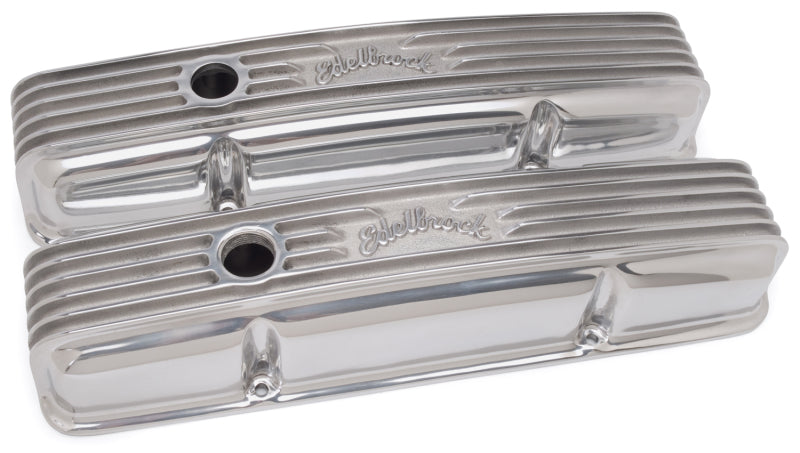 Edelbrock 4144 Valve Cover Classic Series fits Chevrolet 1959-1986 262-400 CI V8 Polshed