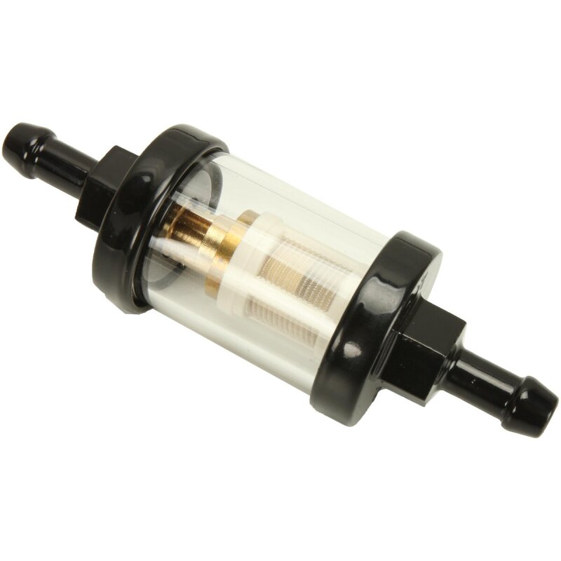 Bikers Choice 602538 Black 1/4 Inch Clear View Fuel Filter Universal