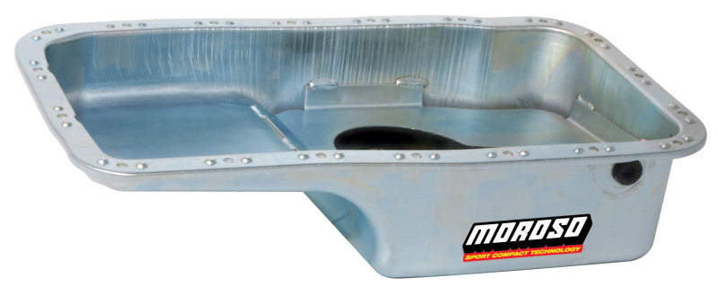 Moroso 20911 fits Acura/Honda 1.6L B16A3 Stock (w/Oil Drainbacks) Wet Sump 4qt 6in Steel Oil Pan