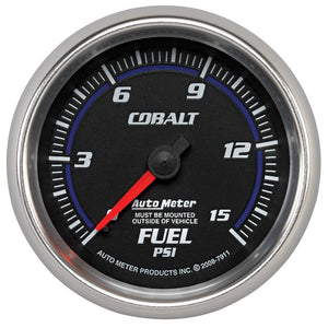 AutoMeter 7911 Autometer Cobalt 2-5/8in Mechanical Fuel Pressure Gauge 0-15 PSI