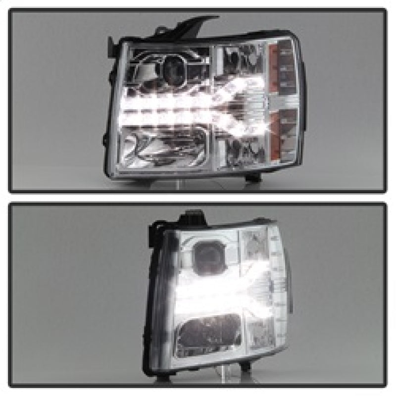 Spyder 5083586 fits Chevy 07-13 Silverado 1500 V2 Projector Headlights - LED DR
