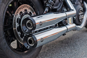 S&S Cycle 4110-156 15-23 Indian Scout 4in fits Grand National Slip-on Muffler - Chrome