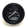 Ridetech 31960006 Air Pressure Gauge Single Needle Black Face 150psi w/ Fittings