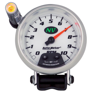 AutoMeter 7390 Autometer Quick Lite 3 3/4in 10k RPM Pedestal Tachometer w/ ext.