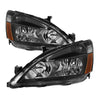 5014351 Xtune fits Honda 03-07 Accord Amber Crystal Headlights Black HD-JH-HA0