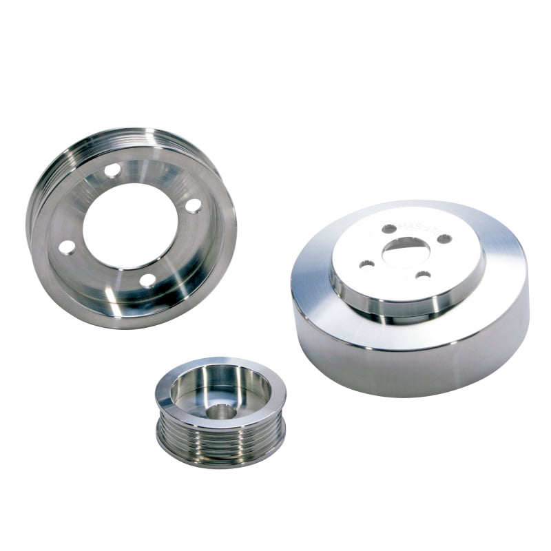 BBK  1554 Mustang 5.0 Underdrive Pulley Kit - Lightweight CNC Billet Aluminum (3