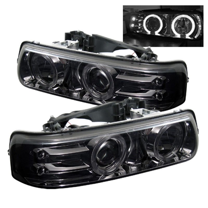 Spyder 5009616 fits Chevy 99-02 Silverado 1500/2500 Projector Headlights LED Ha