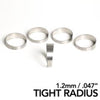 Ticon 109-08901-0014 Industries 3.5in 45 Degree 1D CLR 1mm/.039in Wall Titanium Pie Cuts - 5pk