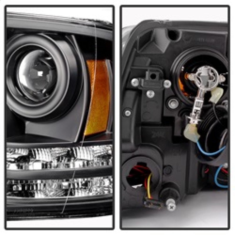 Spyder 5081001 fits Dodge 09-12 Ram Projector Headlights Light Bar DRL Black PR