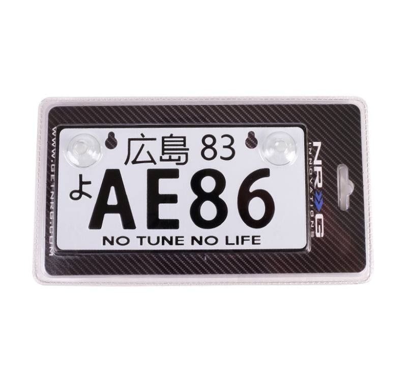 NRG MP-001-AE86 fits Mini JDM Style Aluminum License Plate (Suction-Cup Fit/Universal) - AE86