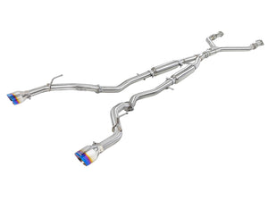 AFE 49-36132NM-L  2.5in 304 SS Cat-Back Exhaust System w/ Blue Flame Tips 16-18
