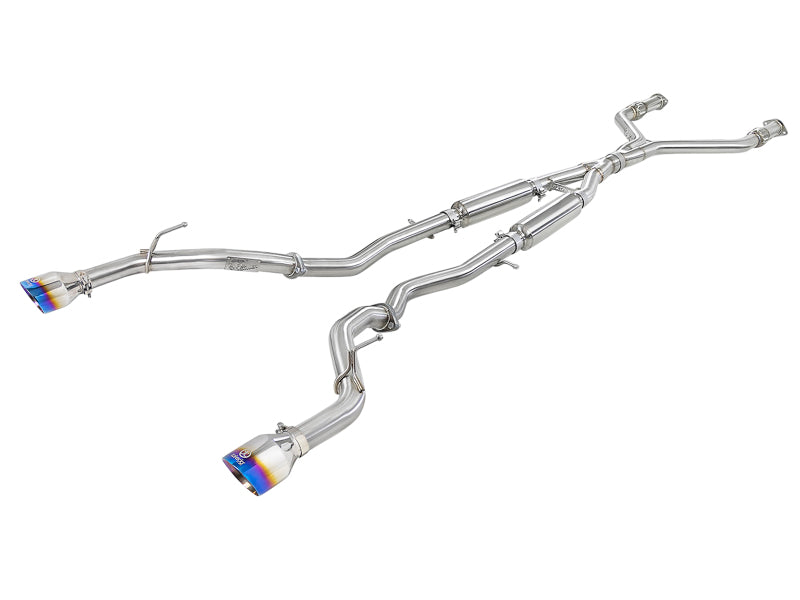 AFE 49-36132NM-L  2.5in 304 SS Cat-Back Exhaust System w/ Blue Flame Tips 16-18