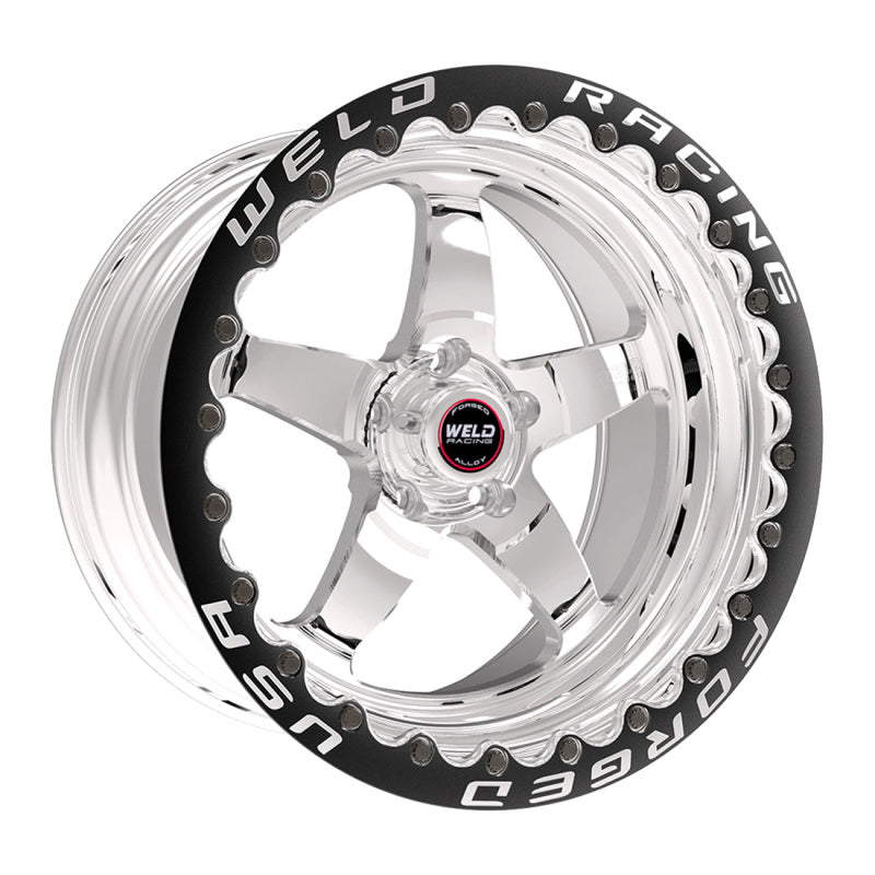 Weld  71MP511W65F S71 15x11 / 5x115 BP / 6.5 BS (Medium Pad) Polished Wheel Blac