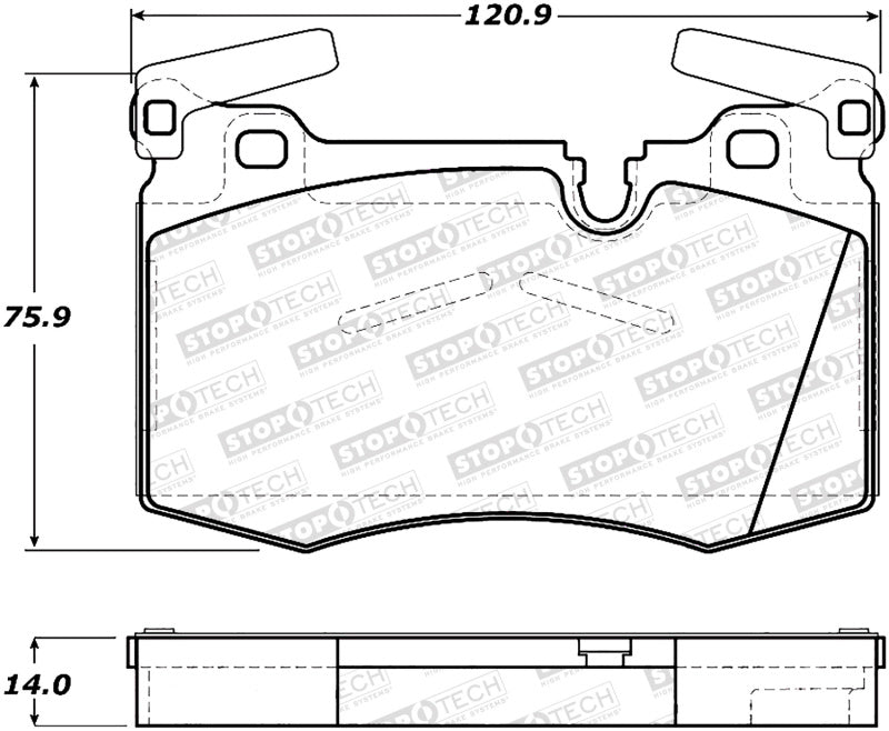 Stoptech 308.1403 Street Brake Pads - Front