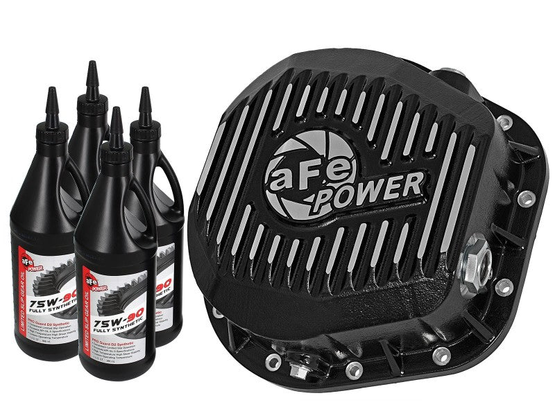 AFE 46-70022-WL ries Rear Diff Cover Kit Black w/ Gear Oil 86-16 fits Ford F-25