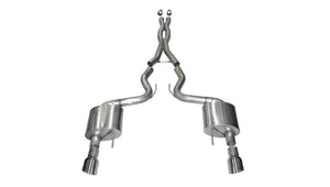 CORSA Performance 14328 Corsa 2015-2017 fits Ford Mustang GT 5.0 3in Cat Back Exhaust Polish Dual 4.5in Tip (Xtreme)