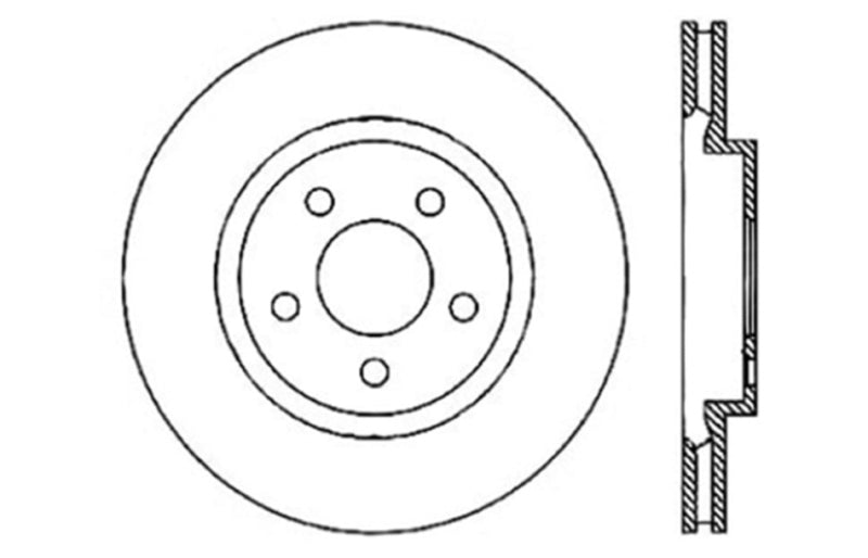 Stoptech 128.63062R Drilled Sport Brake Rotor