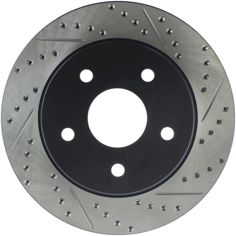 Stoptech 127.67053L 04-06 Dodge Durango / 02-10 Ram 1500 (exc Mega Cab) Front Left Slotted & Drilled Rotor