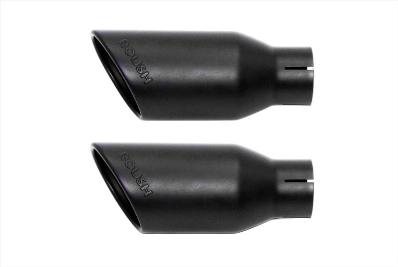 Roush 422318 15-24 fits Ford F-150 5.0L 4in Black Exhaust Dual Tips - Pair