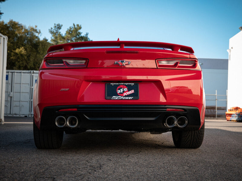 AFE 49-44119NM-P MACH Force-Xp 3in Axle-Back Exhaust 16-20 fits Chevy Camaro SS