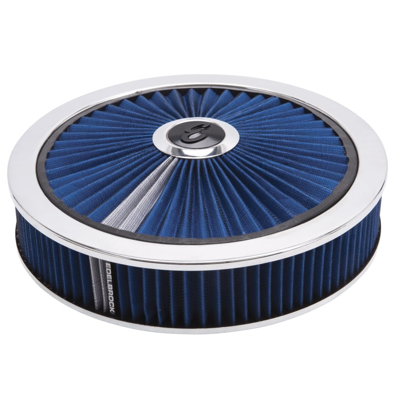 Edelbrock 43661 Air Cleaner Pro-Flo High-Flow Series Round Filtered Top 14In Dia X 3 125In