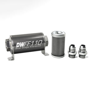 DeatschWerks 8-03-110-040K-10 Stainless Steel 10AN 40 Micron Universal Inline F
