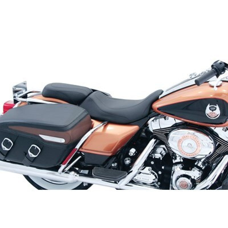 Mustang 76351 Harley Electra Glide Std,Rd Glide,Rd King,Str Glide Tripper Pass Seat - Black