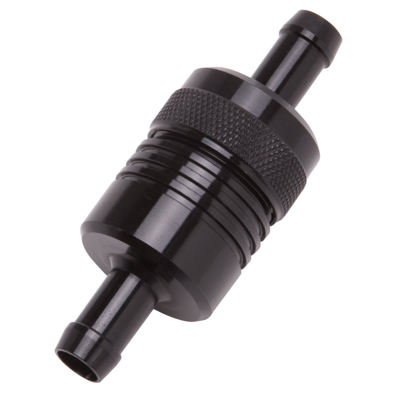 Edelbrock 8157 Fuel Filter Aluminum 3In X 01/ 1/8In 3/8In Inlet/Outlet Black