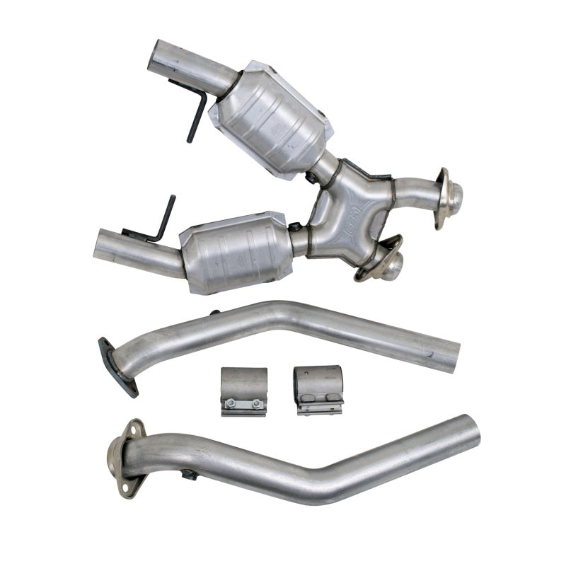 BBK  1666 Mustang 4.6 GT High Flow X Pipe With Catalytic Converters - 2-1/2