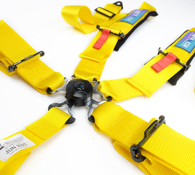 NRG SBH-B6PCYL 5PT 3in. Seat Belt Harness / Cam Lock - Yellow