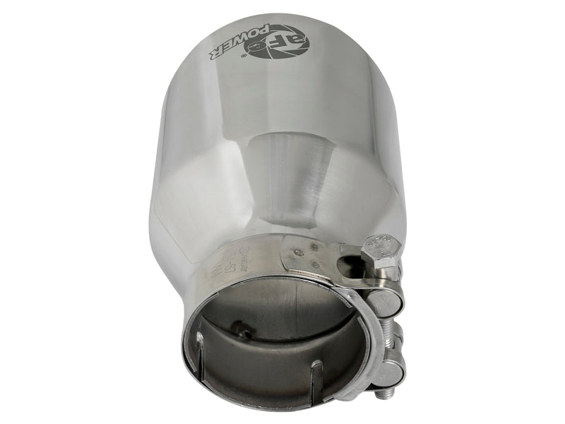 AFE 49T25404-P06 orce-Xp 304 SS Clamp-On Exhaust Tip 2.5in. Inlet / 4in. Outlet