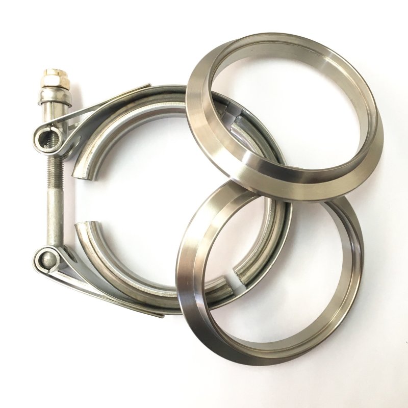 Ticon 103-12710-0002 Industries 5in Titanium V-Band Clamp Assembly (2 Flanges/1 Clamp)