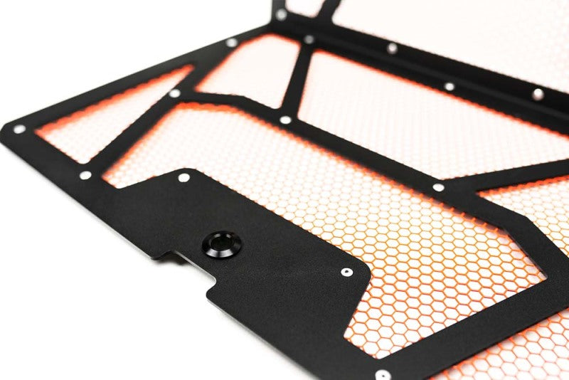 Agency Power AP-RZR-111-FMB-MOR fits Polaris 14-18 RZR XP 1000 / XP Turbo Vented Engine Cover - Matte Black/Orange Mesh