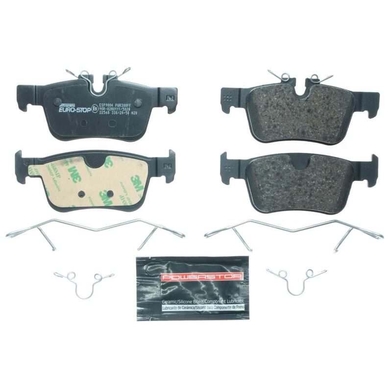 PowerStop ESP9004 fits Volvo 18-19 XC60 Euro-Stop ECE-R90 Rear Brake Pads
