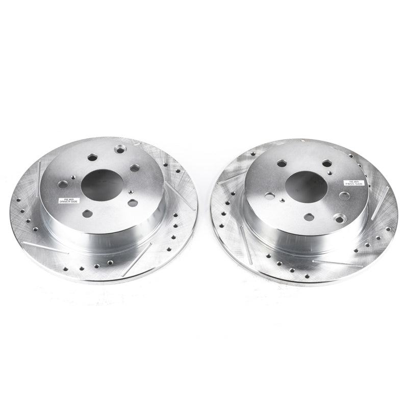 PowerStop fits Pontiac 09-10 Vibe Rear Evolution Drilled & Slotted Rotors - Pair