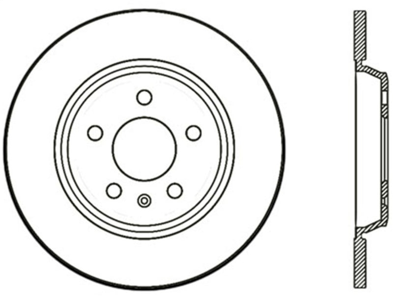 Stoptech 128.33127R Power Slot 09-10 Audi A4/A4 Quattro / 08-10 A5 / 10 S4 Rear Right Drilled Rotor