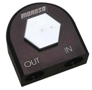 Moroso 23683 Universal Remote Oil Filter Adapter - 90 Degree - 13/16in-16 Thread
