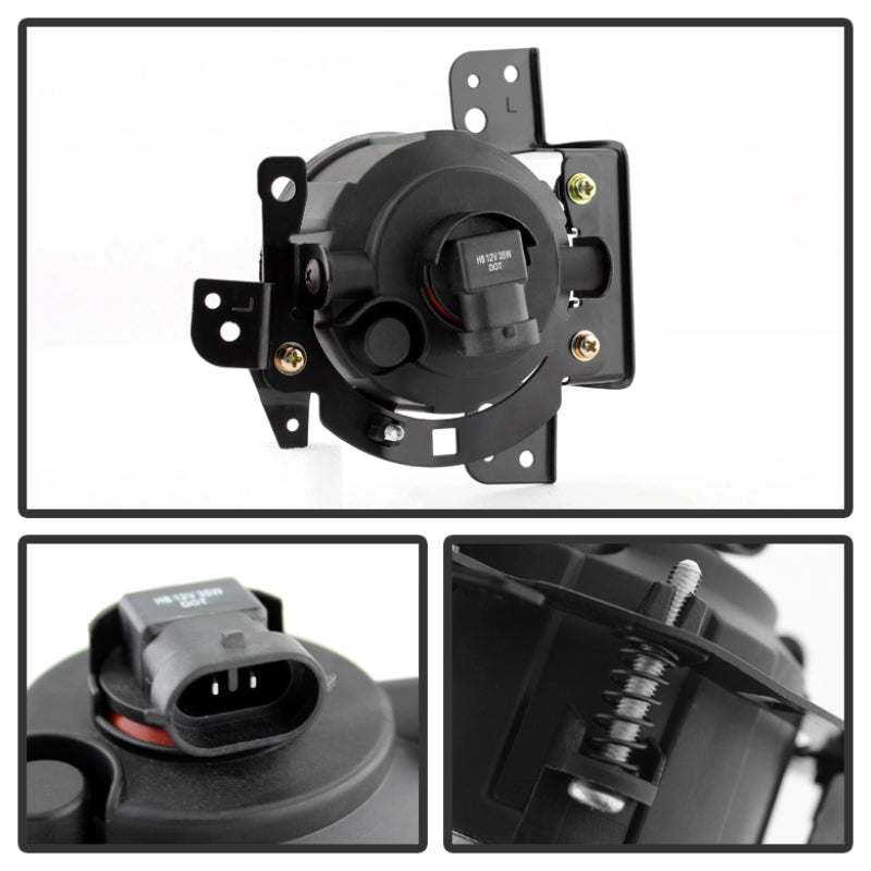 Spyder 5077769 fits Mitsubishi Mirage 2014+ OEM Fog Lights w/Switch Clear FL-MM